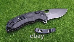 SOG Kiku LTE XR Lock Black Micarta Folding CTS-XHP Stainless Knife 12-27-04-57