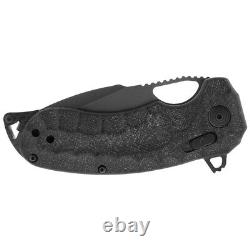 SOG Kiku LTE XR Lock Black Micarta Folding CTS-XHP Stainless Knife 12-27-04-57