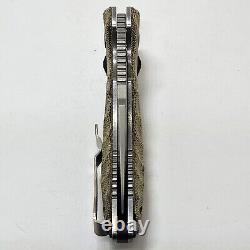 SOG Kiku XR LTE Linen Micarta Folding Knife XR Lock Linen Micara CTS XHP Blade