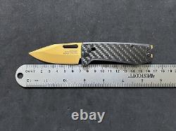 SOG Ultra XR Folding Knife 2.88 CPM S35VN Gold Blade with Carbon Fiber Handle