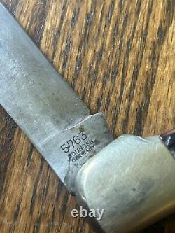 Schmidt & Ziegler Bone Jumbo Folding Hunter Knife Solingen Germany 5763