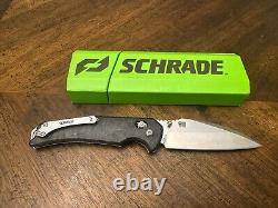 Schrade Radok Alpha Pivot Lock Carbon Fiber Folding Pocket Knife S35VN