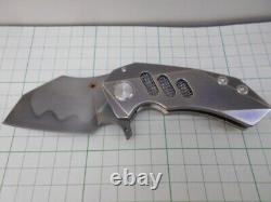 Sergey Rogovets Custom Knives 1095 Carbon Steel Folding Knife