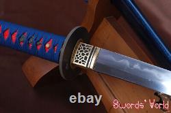 Sharp Japanese Katana Sword Samurai Clay Tempered Folded Steel 1095 Carbon Steel