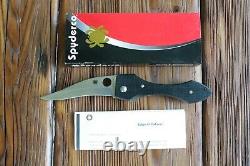Spyderco C59CFP Shabaria Folding Knife 3-7/8 Plain VG10 Blade, Carbon Fiber