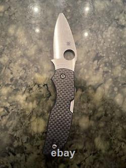 Spyderco Chaparral Carbon Fiber/G-10 Folding Knife Laminate Discontinued CHIPPED