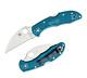 Spyderco Delica Lockback Folding Knife 4 K390 Tool Steel Blade Blue Frn Handle