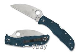 Spyderco Endela Lightweight Wharncliffe Folding Knife K390 Blue FRN 3.42 Satin