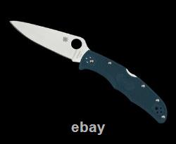 Spyderco Endura 4 Folding Knife C10FPK390 Plain Edge K390 Blade Blue FRN Handle
