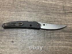Spyderco Ikuchi Plain Edge Folding Knife With Carbon Fiber Handles C242CFP