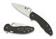 Spyderco Mantra 3 C233cfp Folding Knife, Plain Edge Blade, Black Carbon Fiber An