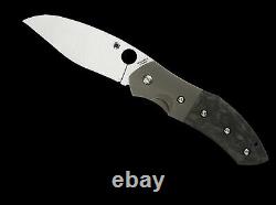 Spyderco Myrtle Folding Knife C194CFTIP Plain Edge S30V Blade Carbon Fiber & Ti