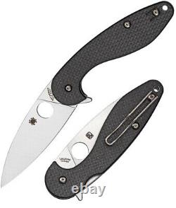 Spyderco Sliverax Lock Folding Knife 3.5 CPM S30V Steel Blade Carbon Fiber/G10
