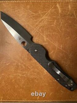 Spyderco Smock Folding Knife 3.45 S30V Satin Blade, Carbon Fiber/G10 Handles