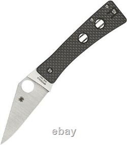 Spyderco Watu Folding Knife C251CFP 3.25 20CV Blade Carbon Fiber G-10 Laminate