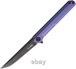 Stedemon TS06PPL 3.9 Stonewash D2 Steel Blade Purple Handle Folding Knife