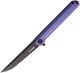 Stedemon Ts06ppl 3.9 Stonewash D2 Steel Blade Purple Handle Folding Knife