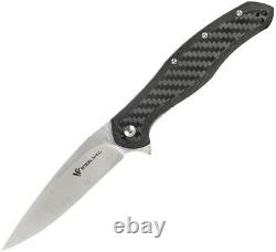 Steel Will Intrigue Linerlock Folding Knife 3.25 M390 Blade Carbon Fiber Handle