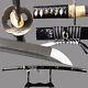 Sword Katana Japanese Samurai Folded 11 Times Carbon Steel Black&white Cord