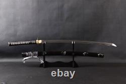 Sword Katana Japanese Samurai Folded 11 times Carbon Steel Black&white Cord