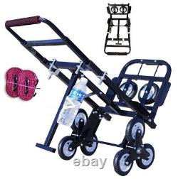TECHTONGDA Black Carbon Steel Folded WarehouseClimbing Stairs Truck Easy Operate