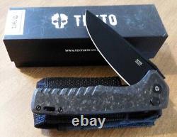 TEKTO Black Forged Carbon Handle F3 Charlie Black Plain D2 BlD Knife/Knives