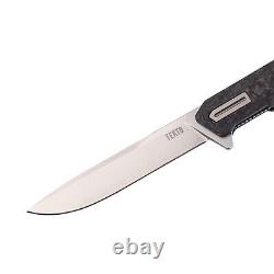 Tekto F2 Bravo Folding Knife Carbon Fiber Handle Silver Accts D2 DP Silver Blade