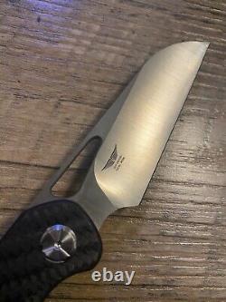 Tepe Designs TwoSun M390 Carbon Fiber Top Flipper Folding Knife TS262 Rare #006