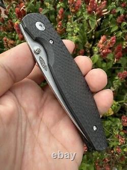 Three Rivers Manufacturing TRM Atom CPM 20CV knife Carbon Fiber 3D USA Folder