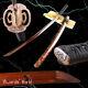 Top Quality Japanese Electroplating Red Folded Carbon Steel Katana Sharp Sword