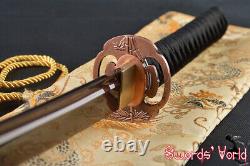 Top quality japanese electroplating red folded carbon steel katana sharp sword