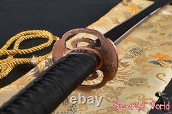 Top quality japanese electroplating red folded carbon steel katana sharp sword