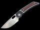 Twosun Ts142-m390 Folding Knife Brown Micarta/carbon Fiber Handle M390 Integral