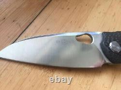 Twosun Carbon Fiber Titanium Front Flipper Pocket Folding Knife TS129-CF