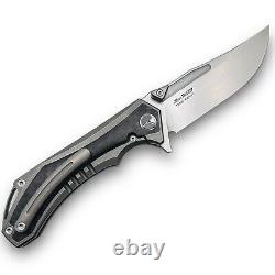 Twosun Ts446 Flipper Folding Knife Yj01-v1 Blade Titanium Carbon Fiber Handle