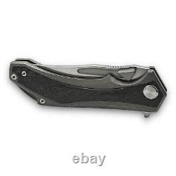 Twosun Ts446 Flipper Folding Knife Yj01-v1 Blade Titanium Carbon Fiber Handle