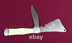 Ultra Rare Colonial Vintage Cleaver 2 Blade Folding Knife