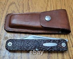 VTG RARE Early Western USA Boulder Colo 932 Large Two Blade Folding Knife & Saw