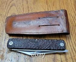 VTG RARE Early Western USA Boulder Colo 932 Large Two Blade Folding Knife & Saw