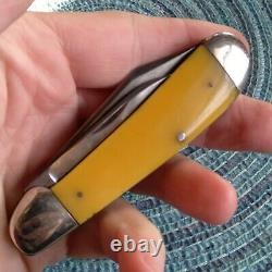 Vintage Antique KA-BAR Union Large Celluloid Dogleg Jack Folding Pocket Knife