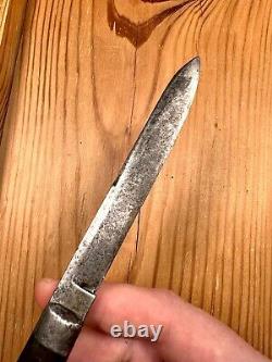 Vintage Antique Sheehan Sheffield Folding Dirk Pocket Knife-1800s PEARL BOLSTERS