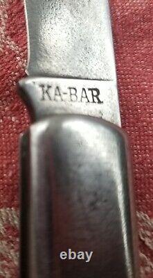 Vintage Blue Celluloid KaBar Large Coke Bottle Single blade 5.25 folding knife