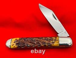 Vintage CATTARAUGUS 12099-L Folding Hunter'DEER SLAYER Pocket Knife 1906-1963