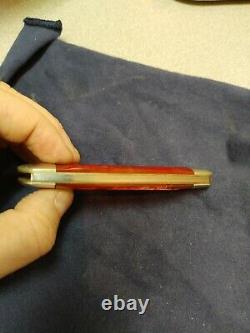 Vintage Case XX 62050ss Elephant Toe Folding Pocket Knife! Red Color Beautiful
