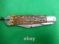 Vintage Cattaraugus King of the Woods Coke Bottle Folding Lock Back Knife 12839