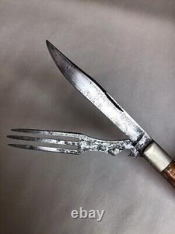 Vintage Kabar Hobo Folding Knife Cigar Band Stag Scales Union Cut Co. 1923-1937