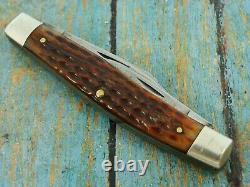 Vintage Pre'64 Case XX 6332 Red Bone Stockman Folding Pocket Knife Knives Tools