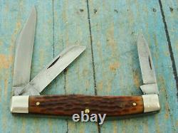 Vintage Pre'64 Case XX 6332 Red Bone Stockman Folding Pocket Knife Knives Tools
