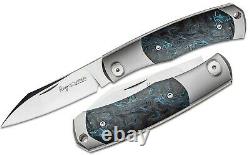 Viper Hug Folding Knife 3 M390 Steel Blade Dark Matter Blue Carbon Fiber Handle