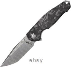 Viper Katla Linerlock Carbon Fiber Folding Damascus Pocket Knife A5980FCM